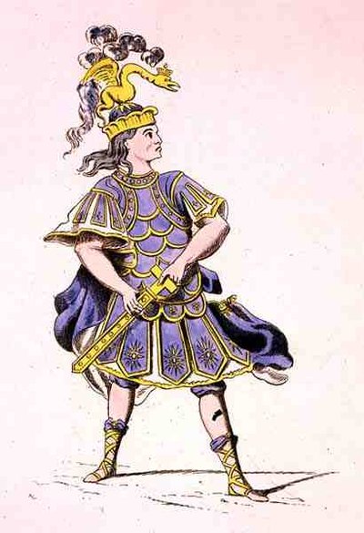 Monsieur Le Kain como Aquiles, en Ifigenia en Áulide, por Jean Racine (1639-99) 1679 de French School