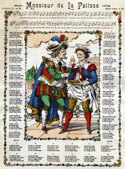 Monsieur de la Palisse. Imagen de Epinal del siglo XIX de French School