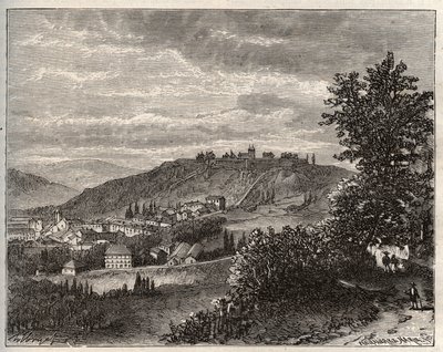 Montmedy - Meuse, en la región Lorraine - grabado en "La France illustree: geografía, historia, administración estadística" por V.A. Malt-Brown. 1884 de French School