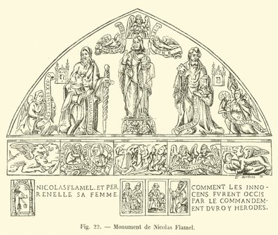 Monumento de Nicolas Flamel de French School
