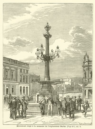 Monumento erigido en memoria del explorador Burke de French School