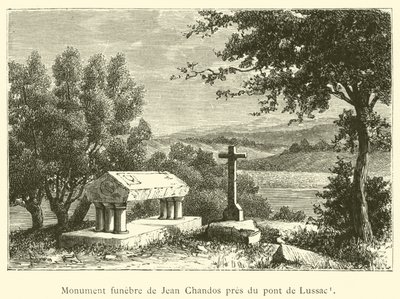 Monumento funerario de Jean Chandos cerca del puente de Lussac de French School