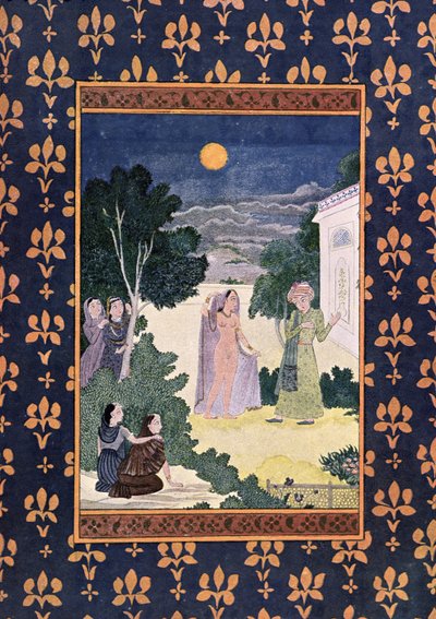 Luna de Belleza, ilustración de Las Mil y Una Noches, 1895 de French School