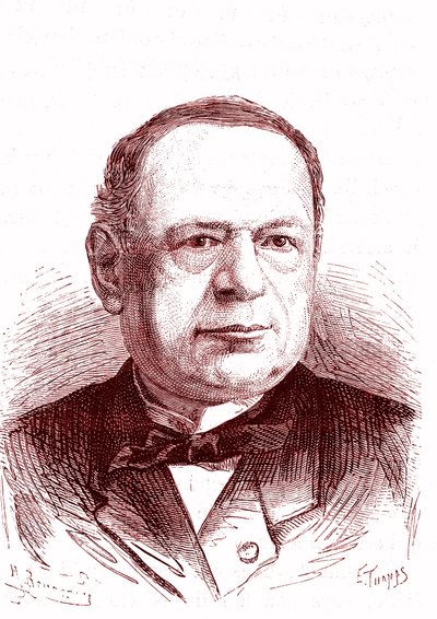 Moritz Hermann Von Jacobi (1801-1874), ingeniero y físico ruso (galvanoplastia, motores eléctricos). Grabado 1867 de French School