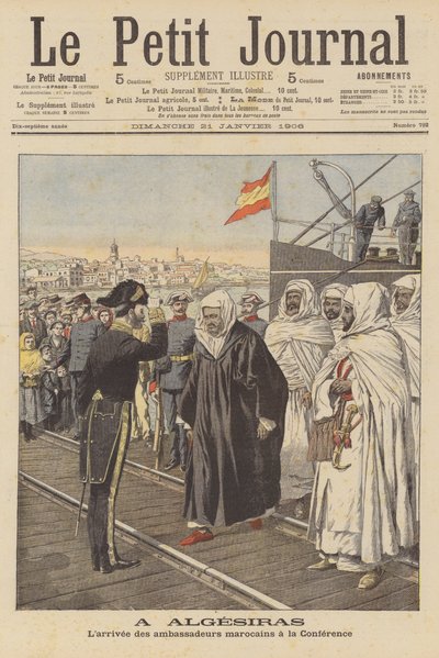 Embajadores marroquíes llegando a la Conferencia de Algeciras en España de French School