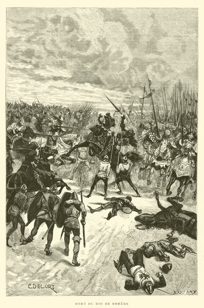 Muerte del Rey de Bohemia de French School