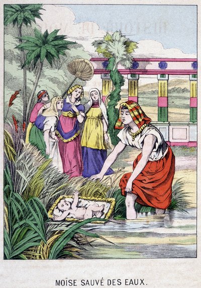Moisés salvado de las aguas - en 