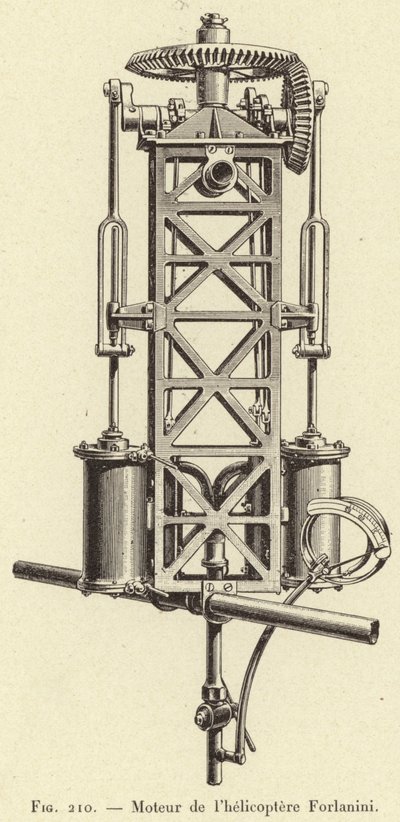 Motor del helicóptero Forlanini de French School