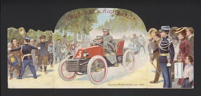 Carrera de autos en la carretera de French School