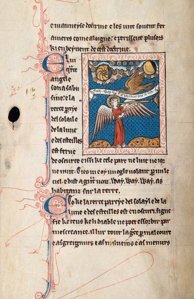 Ms65 f29v, Comentario sobre el Apocalipsis de San Juan, finales del siglo XIII de French School