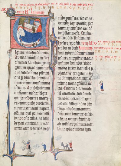 Ms.838 fol.55 Iniciales historiadas 