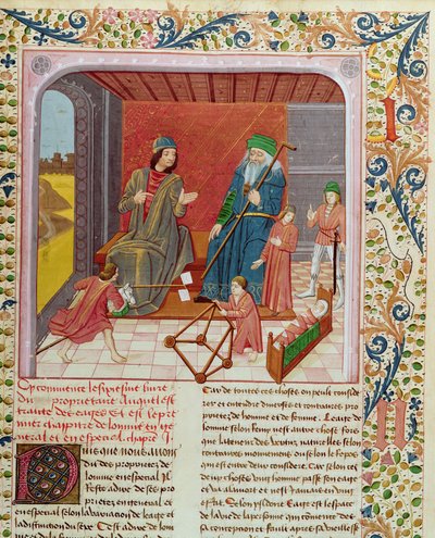 Ms.Fr.218 Las Seis Edades del Hombre de Des Proprietez des Choses por Bartholomeus Anglicus de French School