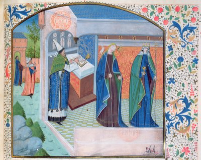 Ms 0338 f.1 La Iglesia y la Sinagoga, c.1465-70 de French School
