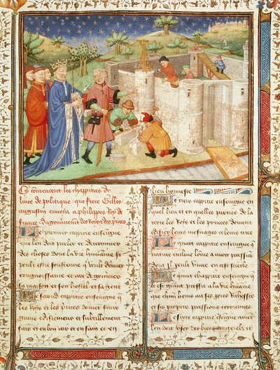 Ms 1015 fol.1 Ilustración de Gouvernement des Rois et des Princes de French School
