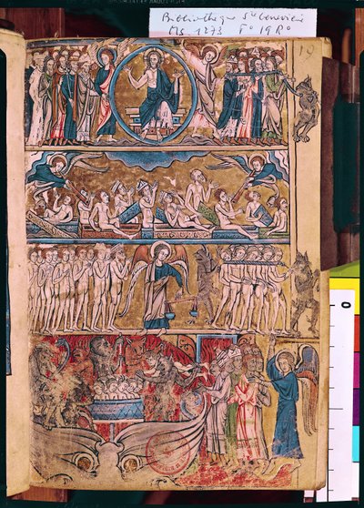 Ms 1273 f.19r El Juicio Final, de un Salterio de French School