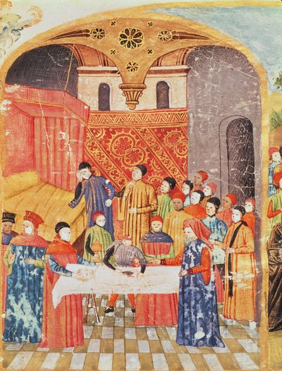 Ms 1335 f.219 Disección del cuerpo de Alejandro Magno, de Vie d