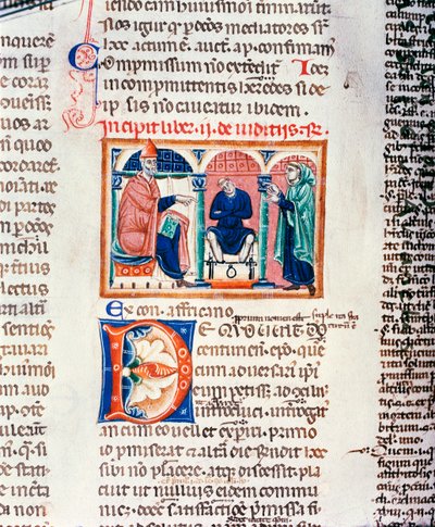 Un juicio, de los Decretos de San Gregorio IX de French School