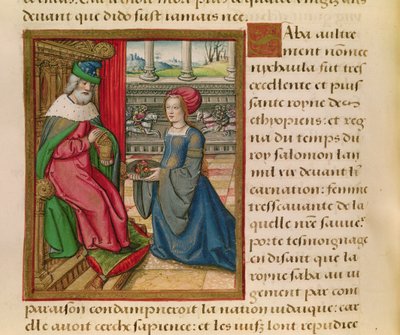 La Reina de Saba, de Vie des Femmes Celebres, c.1505 de French School