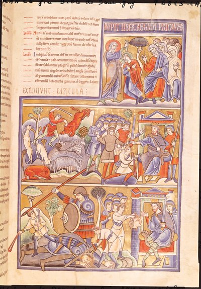 Ms 1 f.93r La historia de David, de la Biblia de Souvigny de French School