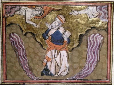Ms 21 El Profeta Ezequiel, miniatura de una Biblia Historiale de French School