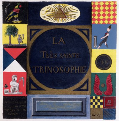 Ms 2400 Frontispicio de La Très Sainte Trinosophie atribuido al Conde de Saint-Germain de French School