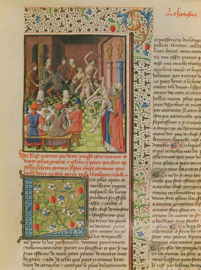 Temporal y Terminal, de la traducción francesa de De Civitate Dei por San Agustín de Hipona (354-430) de French School