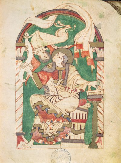 San Marcos, de un evangelio de la Abadía de Corbie de French School