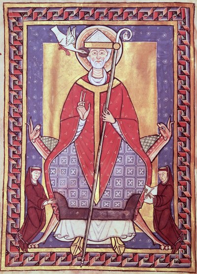 Ms 315 f.1v San Gregorio, de Extracto de sus Obras de French School