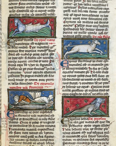 Ms 320 Fol.115r Monstruos marinos, de 