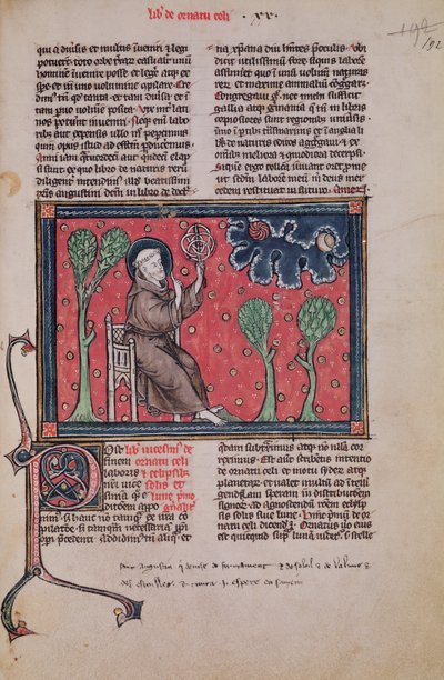 Los cielos, de De Natura rerum de Thomas van Cantimpre (1201-72) de French School