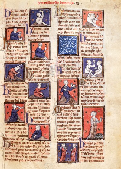 Ms 320 Fol.45r Monstruos, de 