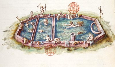 Ms 3243 Los baños de Nerys en Neris-les-Bains, ilustración de 