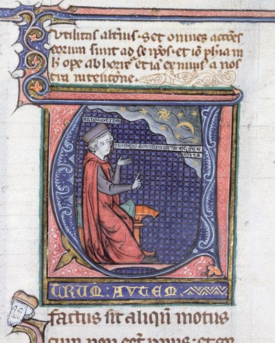 Iluminación del Ms 3469 de la Física por Aristóteles (384-322 a.C.) de French School