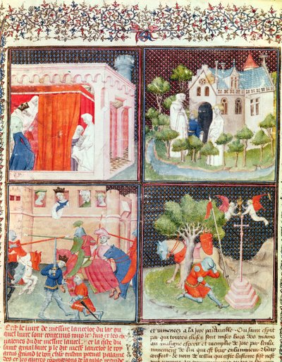 La historia de Lancelot y la búsqueda del Santo Grial, del Livre de Messire Lancelot du Lac de French School