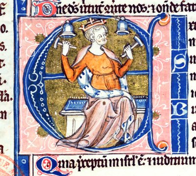 Ms 34 Inicial historiada A de una biblia latina de French School