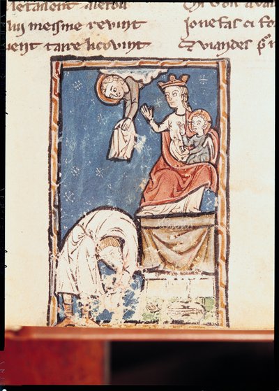 Ms 3516 f.127 El Juglar de Notre Dame de French School