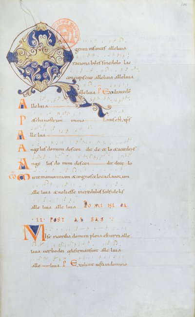 Ms 384 Antifonario de la Abadía de Saint Denis, siglo XI de French School