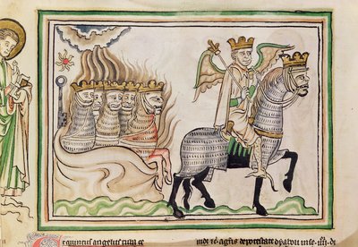 Ms 422 f.33v Caída de la Estrella de Satanás de French School