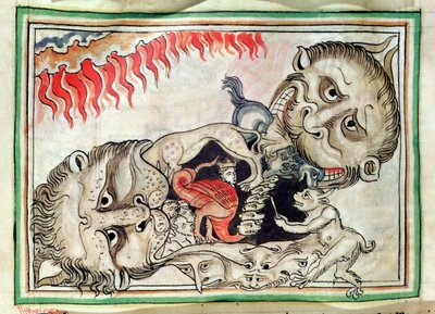 Ms 422 f.95v Infierno de French School