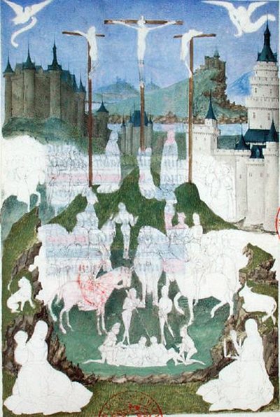 La Crucifixión o Gólgota, miniatura inacabada de las 