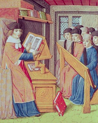 Enseñanza de Les Georgics por Virgilio con comentario de Servio, 1469 de French School