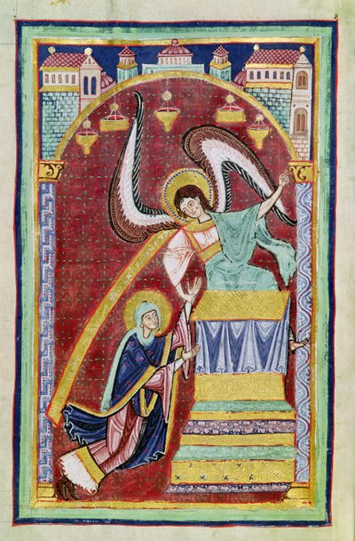 La visión de San Aldegondius, de La vida y milagros de San Amand de French School