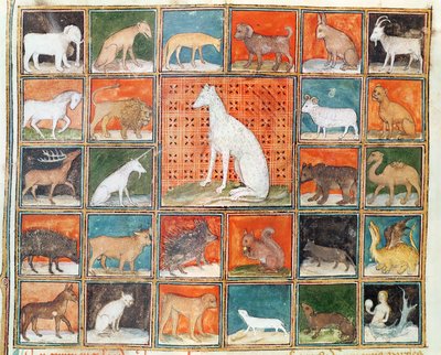 Las propiedades de las bestias: los mamíferos, de Le Livre des Proprietes des Choses por Jean Cordichon de French School