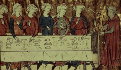El banquete de cumpleaños de Nubien, Rey de Armenia, de Le Conte de Meliacin por Girardin d