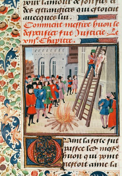 Ejecución de Hugh Despenser, de la Crónica de Froissart de French School