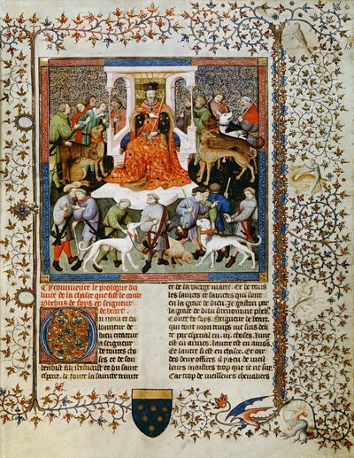 Preparativos para la caza, del Libro de la Caza de Gaston Phebus de Foix (1331-91) de French School