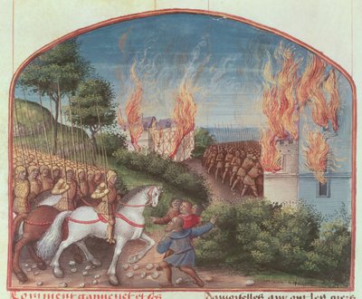 Página de La Historia de Merlín por Robert de Boron, c.1482-89 de French School