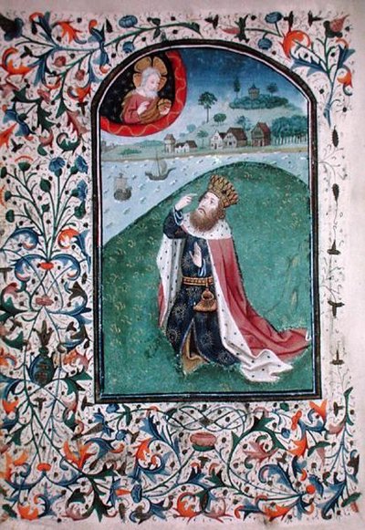 Ms Gen 288 f.131v Visión, c.1460 (pergamino) de French School