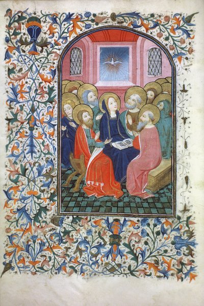 Ms Gen 288 f.23v Pentecostés, c.1460 de French School