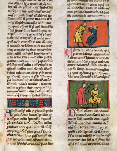 Doctores y pacientes, de una edición del Libro de Cirugía de Rogier de Salerne de French School
